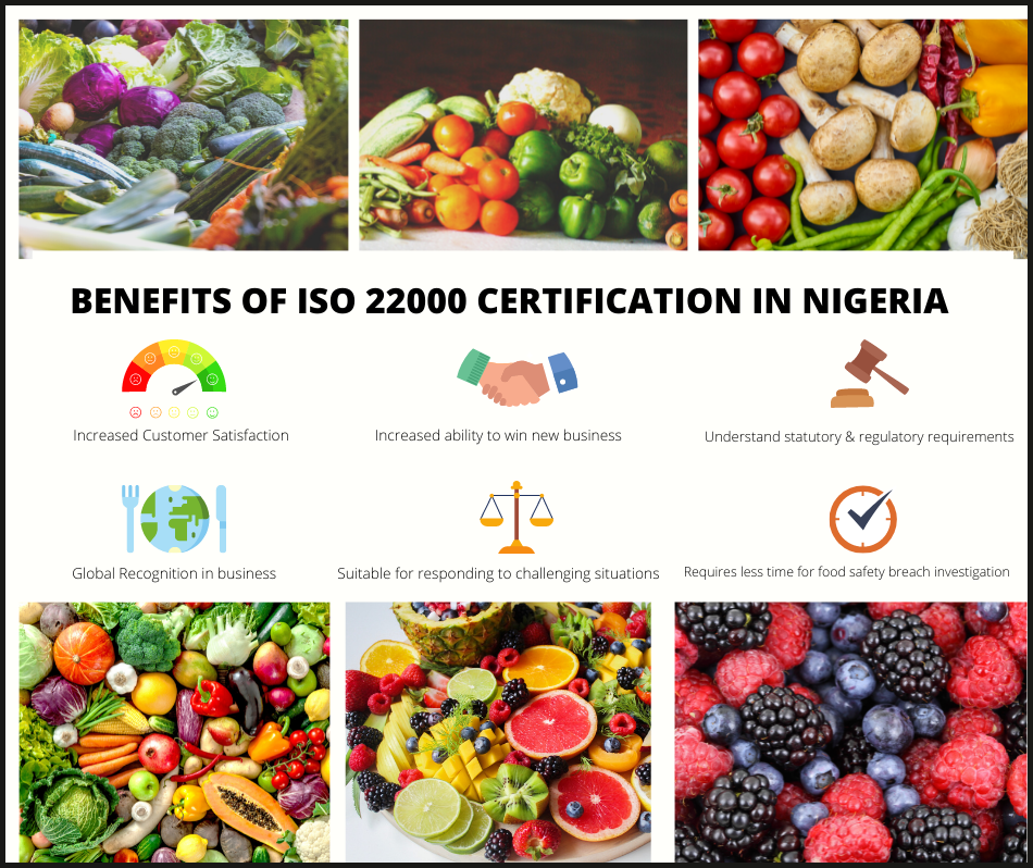 Benefits of ISO 22000 Certification in Nigeria.