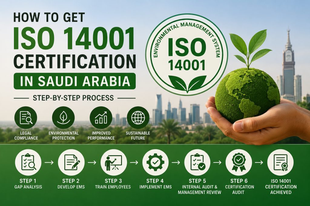 ISO 14001 certification in Saudi Arabia step-by-step process for implementing an Environmental Management System in businesses